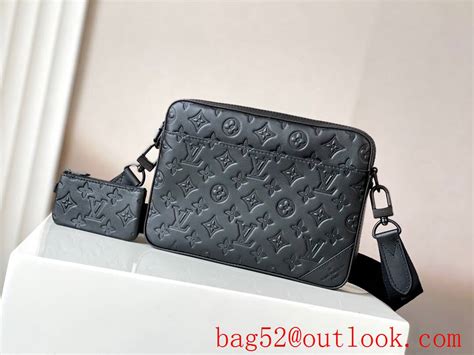 lv m69827|LOUIS VUITTON M69827 Monogram shadow Duo Messenger .